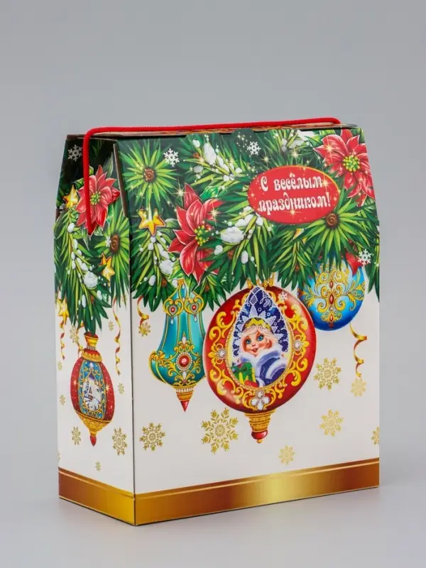 Коробка Новогодняя подарочная Коробка Новогодняя подарочная "Игрушки" 20 х 26 х 10,5 см