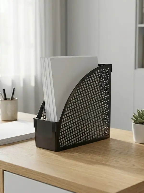 Лоток для бумаг &laquo;Офис-класс&raquo;, А4, сборный, вертикальный, 1 отделение, ширина 100 мм, МИКС