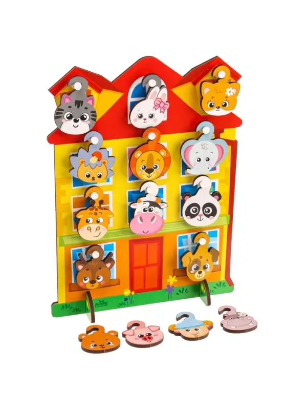 Развивающая игрушка с крючками Лесная мастерская &laquo;Дом&raquo;, 3+