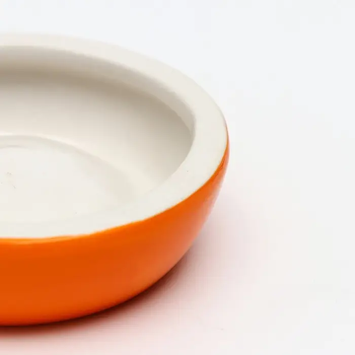 Миска для грызунов &laquo;Апельсинка&raquo;, 30 мл, 7.7&times;2.3 см, керамика, оранжевая