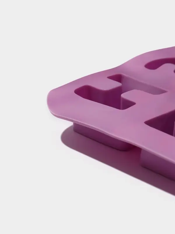 Форма для шоколада Доляна &laquo;Алфавит для бенто-тортов&raquo;, силикон, 36.6&times;26.6&times;2 см, 33 ячейки (3.5&times;3 см), сиреневая