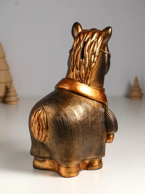 Копилка "Конь в пальто" 22,5х18х13 см, бронза