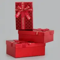 Набор подарочных коробок 3 в 1, прямоугольные 23&times;16&times;9.5 21&times;14&times;8.0 19&times;12&times;6.5 см