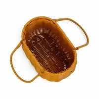 Корзина пластик 21 х 13 х 17 см, ручка13 см металл карскас коричневый