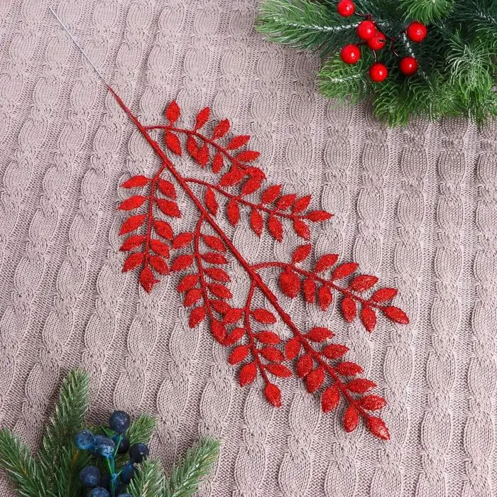 Декор блеск «Веточка мирта», 16×30 см, МИКС