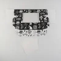 Коробка для эклеров, кондитерская упаковка, 5 вкладышей, MAN PATTERN, 25.2&times;15&times;7 см