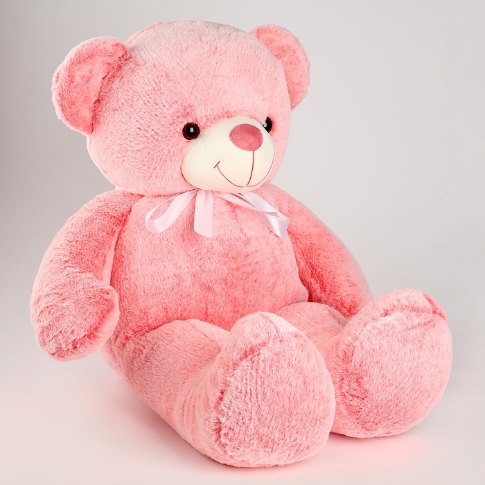 Мягкая игрушка «Медведь», с бантом, 85 см, цвет розовый