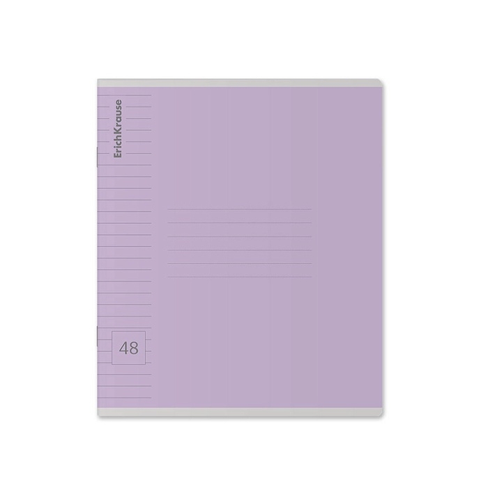 Тетрадь 48 листов в линейку, ErichKrause "Классика Visio", обложка мелованный картон, блок офсет 100% белизна, МИКС