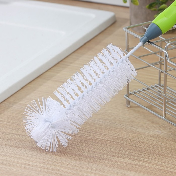 Ёрш для посуды Доляна Green day, 31×5 см, анатомическая ручка Ёрш для посуды Доляна Green day, 31×5 см, анатомическая ручка