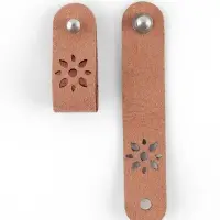 Бирка с кнопкой &laquo;Цветочек&raquo; TEIRA, 8&times;1.5 см, 10 шт., коричневая