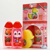 Подарочный набор для девочки «Для тебя»: пена для купания, шампунь для волос и мочалка утка, Чистое счастье Подарочный набор для девочки «Для тебя»: пена для купания, шампунь для волос и мочалка утка, Чистое счастье