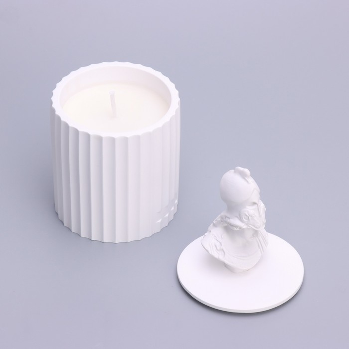 Свеча в бетоне ароматическая  Свеча в бетоне ароматическая "Бог Арес", 13х7 см, цветущий жасмин, соевый воск, 160 г