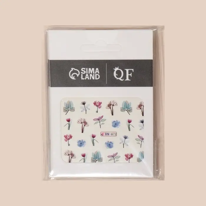 Слайдеры для ногтей «Цветочные мечты», разноцветные