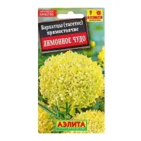 Набор семян Бархатцы "Лимонное чудо" прямостоячие, О, 5 шт. Набор семян Бархатцы "Лимонное чудо" прямостоячие, О, 5 шт.