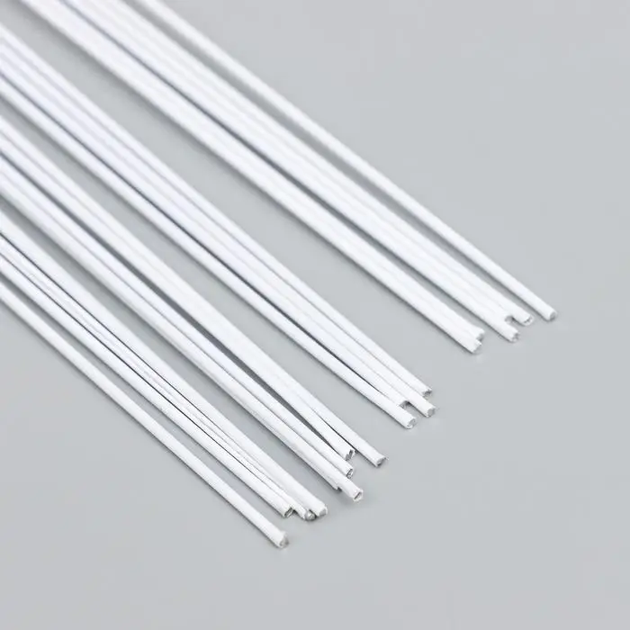 Проволока для творчества Blumentag 0.95 мм, 20 шт., 40 см, в пластиковой оплётке, белый