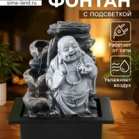 Фонтан настольный с подсветкой &laquo;Серый хотей с опахалом&raquo;, от сети, 21&times;17.5&times;25 см