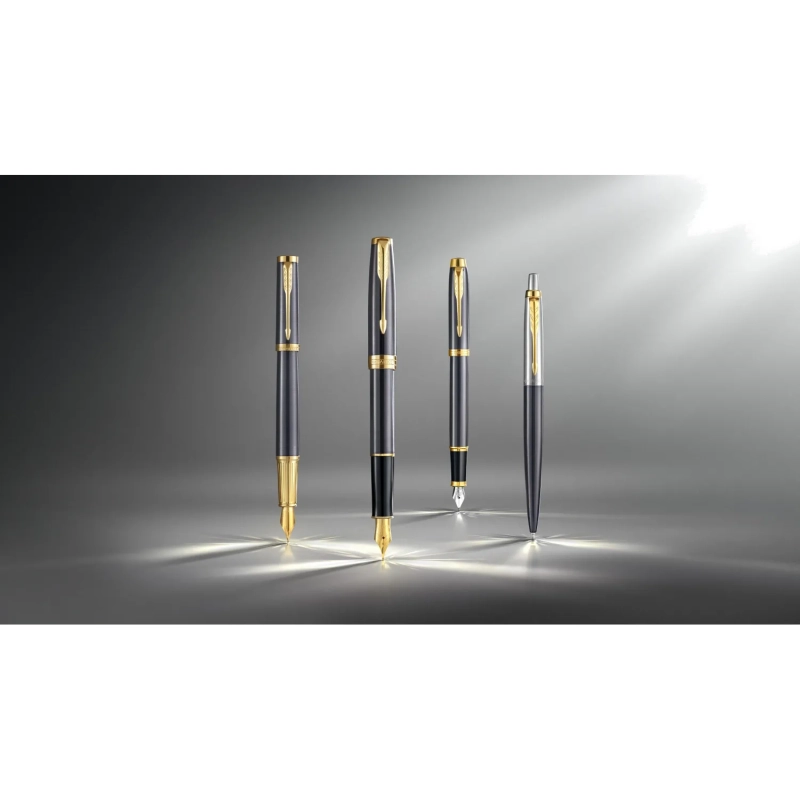 Ручка шариковая Parker Jotter Grey GT 1мм,кнопочн,синий,подар.кор, 2213723