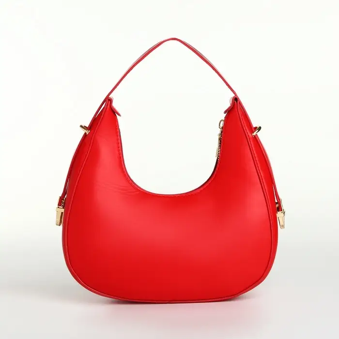 Сумка женская багет на молнии, 20.5&times;7&times;10.5 см, красная