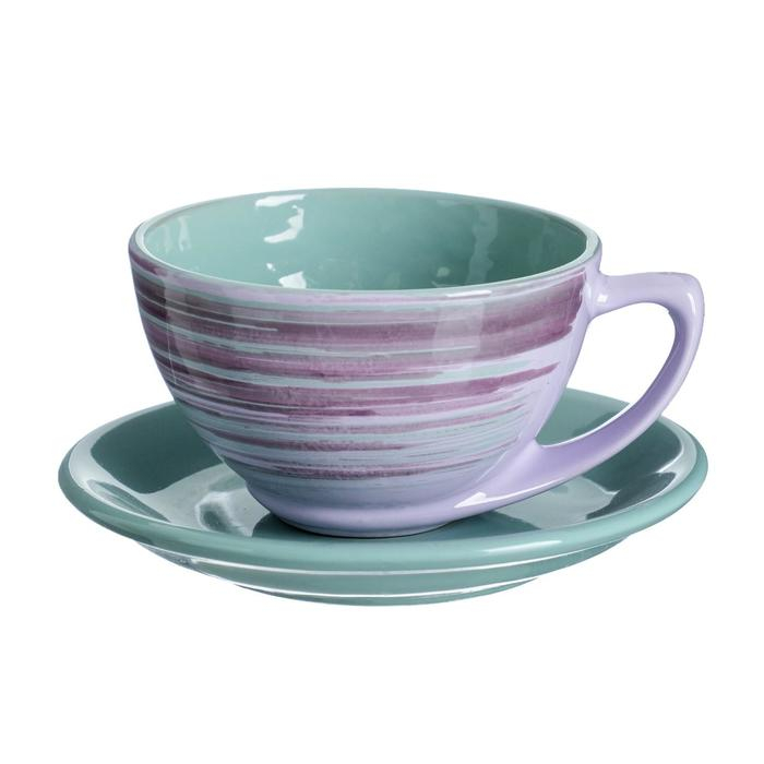 Чайная пара Чайная пара "Элегант" 0,25л / 11х6,5см + блюдце 15см, лаванда