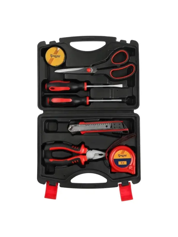 Набор инструментов в кейсе ТУНДРА &laquo;23 ФЕВРАЛЯ&raquo;, в подарочной упаковке, 7 предметов