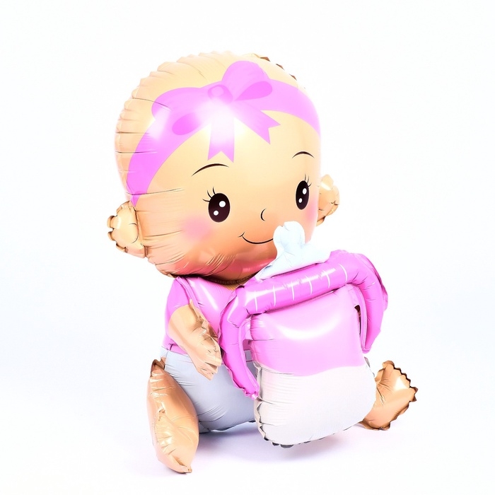 Шар фольгированный 36 Шар фольгированный 36" «Улыбающаяся малышка с соской. Девочка», под воздух