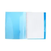 Тетрадь-папка А4, 80 листов в клетку Hatber FolderBook, пластиковая обложка, на закрытом гребне, с клапаном на резинке, синяя