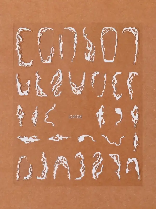 Наклейки для ногтей «Вуаль», белые Наклейки для ногтей «Вуаль», белые