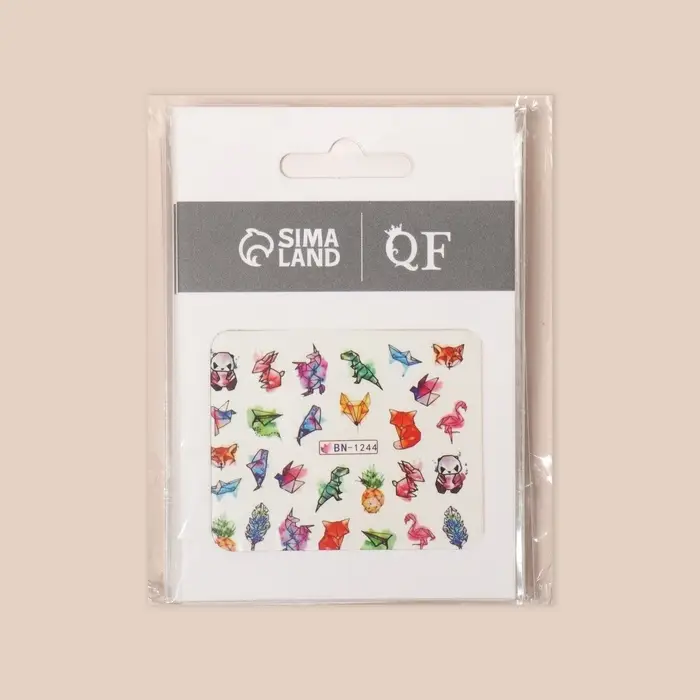 Слайдеры для ногтей «Акварельная графика», разноцветные