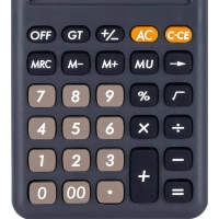 Калькулятор карманный Deli EM120,12-р, дв. пит, 118x70мм, темно-серый