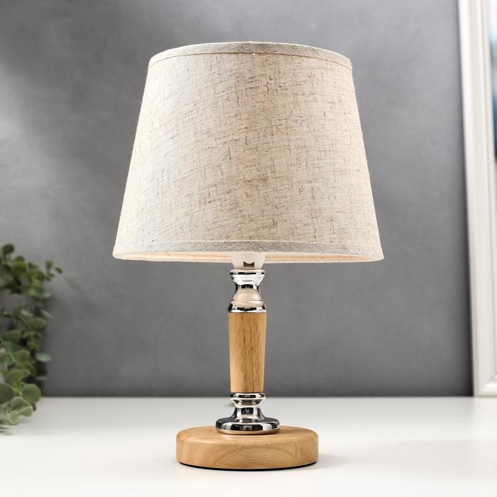 Лампа настольная 16389/1 E14 40Вт бежево-хромовый 20х20х37 см RISALUX Лампа настольная 16389/1 E14 40Вт бежево-хромовый 20х20х37 см RISALUX
