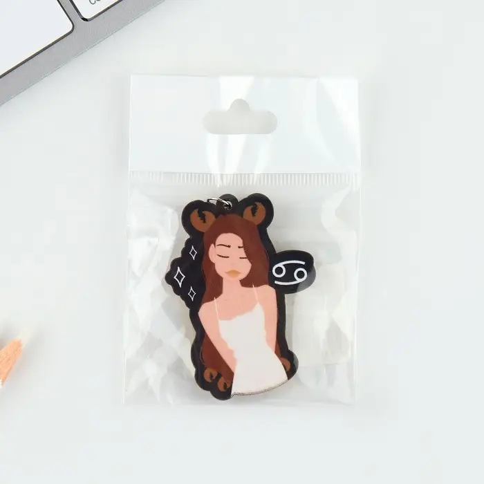 Брелок для ключей деревянный «Рак», знак зодиака, 4,5 х 6 см Брелок для ключей деревянный «Рак», знак зодиака, 4,5 х 6 см