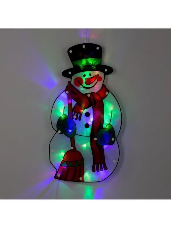 Светодиодная фигура &laquo;Снеговик&raquo; 23&times;43 см, пластик, 220 В, свечение мульти (RG/RB)