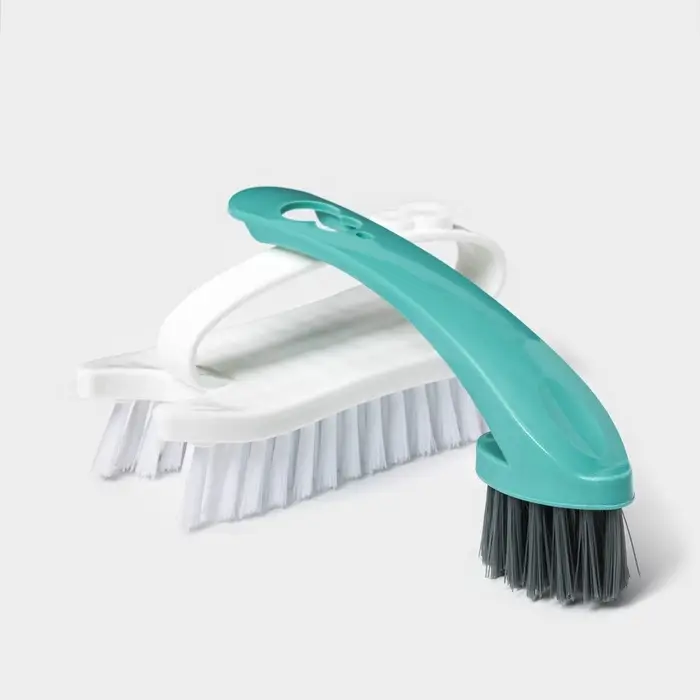 Щётка утюжок для уборки двойная Доляна &laquo;Трансформер&raquo;, 2 шт. пластик, жёсткая щетина, 15.5&times;5.5 см, МИКС