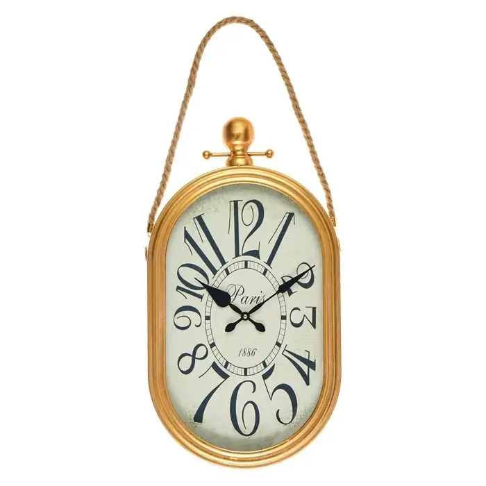 Часы настенные интерьерные &laquo;Кортили&raquo;, дискретный ход, на подвесе, 35&times;64 см, золотистые, от батарейки 1&times;АА