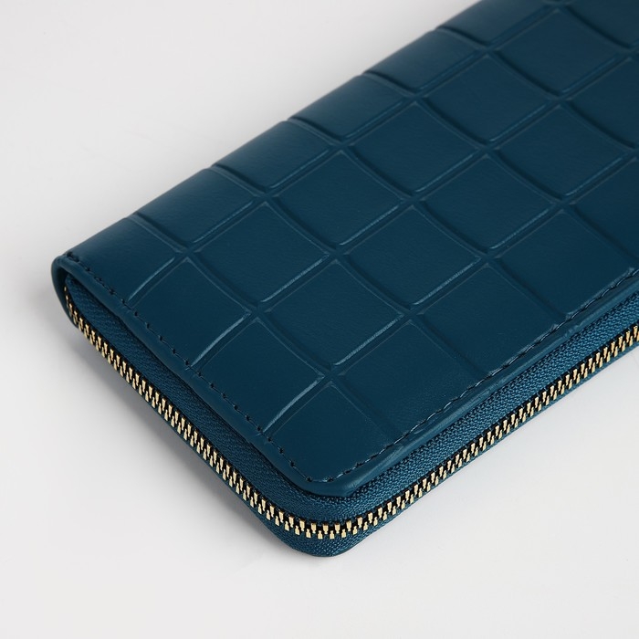 Кошелёк на молнии, цвет синий Кошелёк на молнии, цвет синий