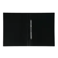 Папка с пружинным скоросшивателем А4, 500 мкм, корешок 15 мм, Calligrata, до 100 листов, чёрная