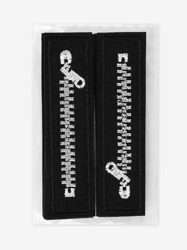 Термоаппликация «Молния», 10×2.5 см, чёрная, белая Термоаппликация «Молния», 10×2.5 см, чёрная, белая