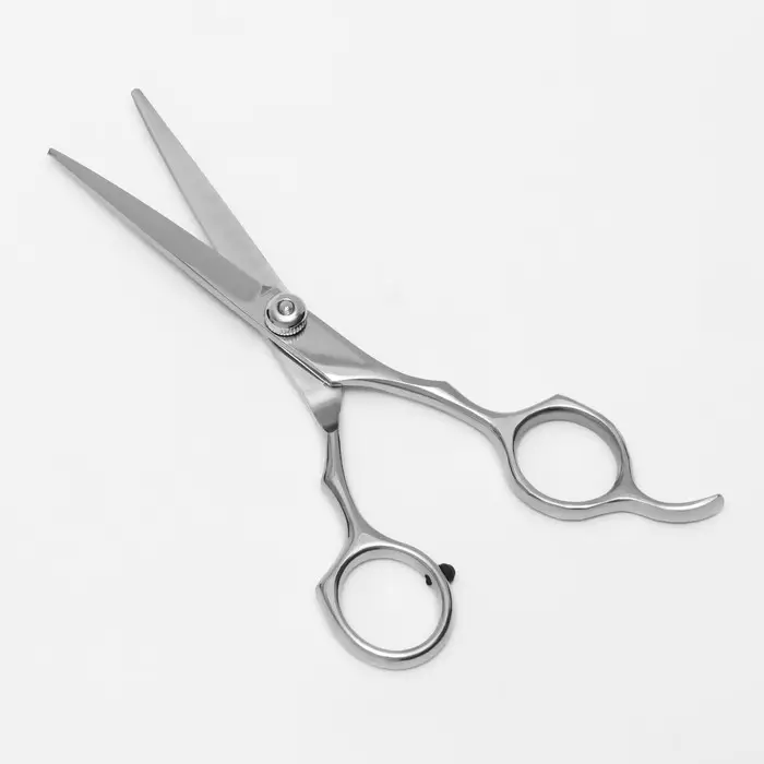 Ножницы парикмахерские с упором, лезвие &mdash; 5.5 см, серебристые