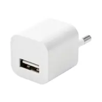Сетевое зарядное устройство GQ-2, USB, 1 А, белое