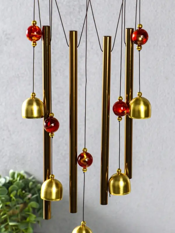 Музыка ветра &laquo;Ганеша&raquo;, 4 трубки, 5 колокольчиков, 65 см