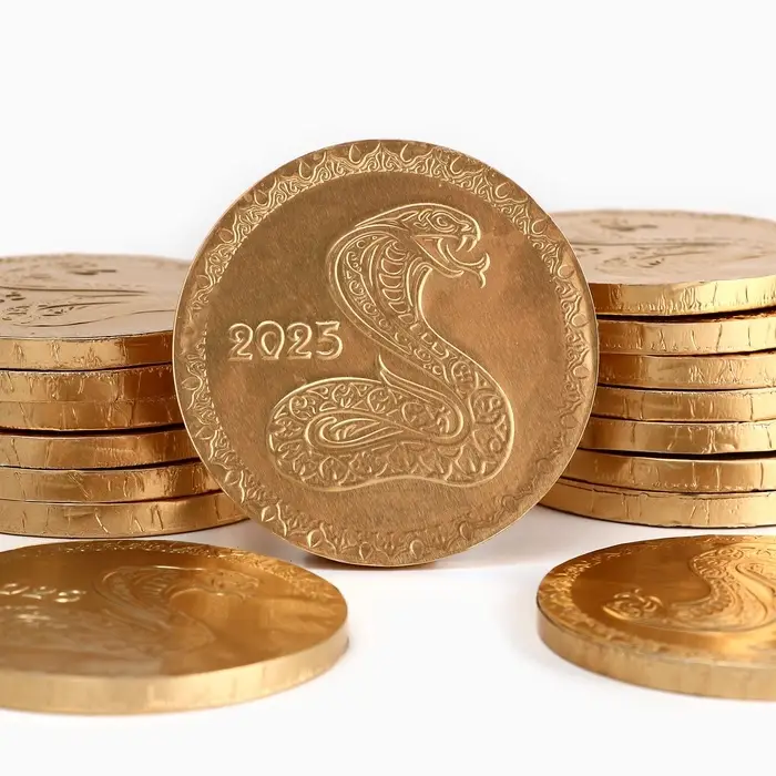 Шоколадная медаль «Змейка», 24 г Шоколадная медаль «Змейка», 24 г