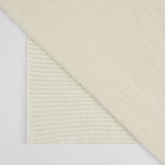 Лоскут плюш, 50 × 50 см, 220 г/м, цвет молочный №11 Лоскут плюш, 50 × 50 см, 220 г/м, цвет молочный №11