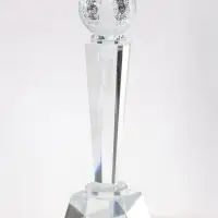 Наградная фигура стела &laquo;Гольф&raquo;, стекло, 25&times;6.5&times;6.5 см