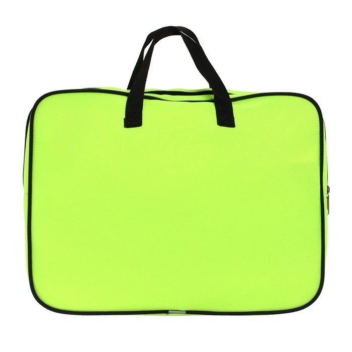 Папка с ручками текстильная А4, 360 х 290 х 70 мм, Erich Krause Neon Yellow, неоновая/жёлтая, 54674 Папка с ручками текстильная А4, 360 х 290 х 70 мм, Erich Krause Neon Yellow, неоновая/жёлтая, 54674