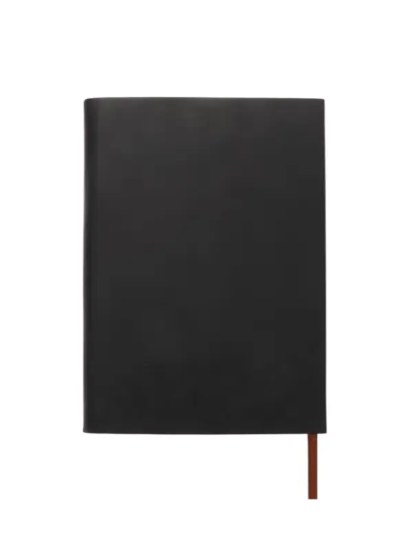 Ежедневник недатированный формат А5, с клапаном, 96л, линия, пвх, Черный Ежедневник недатированный формат А5, с клапаном, 96л, линия, пвх, Черный