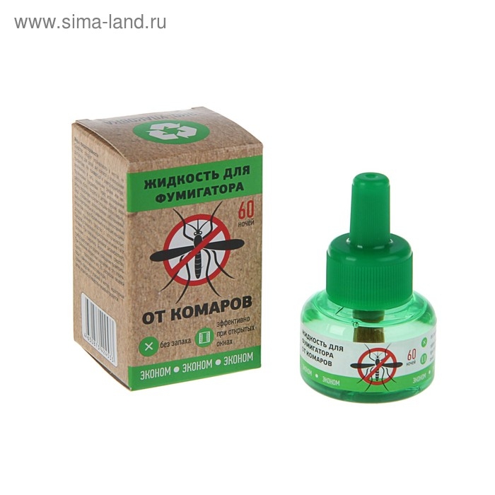 Жидкость для фумигатора от комаров  Жидкость для фумигатора от комаров "Эконом", 60 ночей, 45 мл