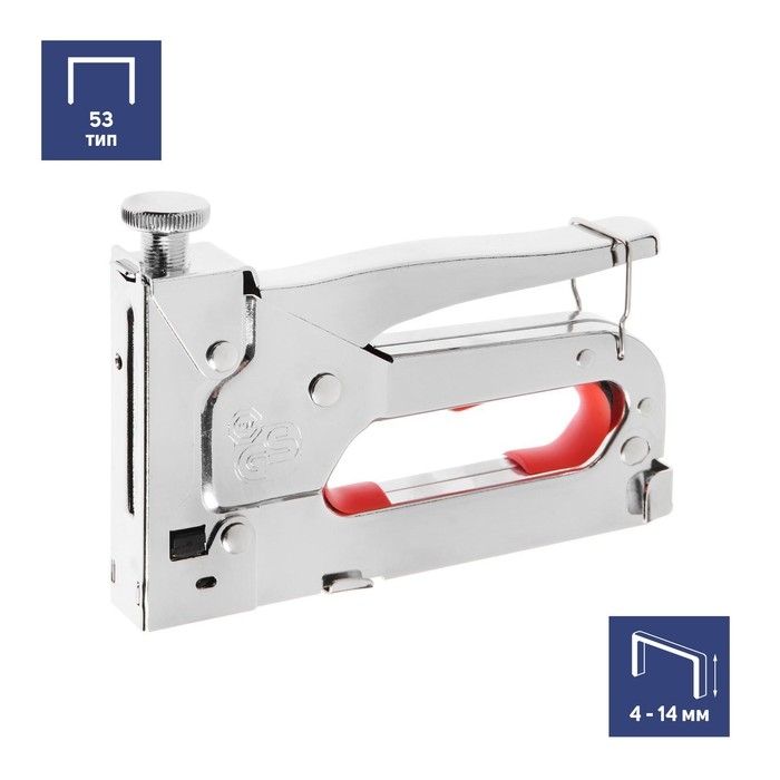 Степлер мебельный ТУНДРА, регулируемый, металлический корпус, тип скоб 53, 4 - 14 мм Степлер мебельный ТУНДРА, регулируемый, металлический корпус, тип скоб 53, 4 - 14 мм