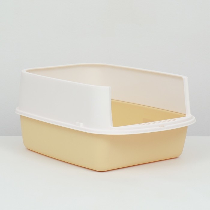 Туалет закрытый прозрачный 51 х 34 х 37 см, жёлтый+совок