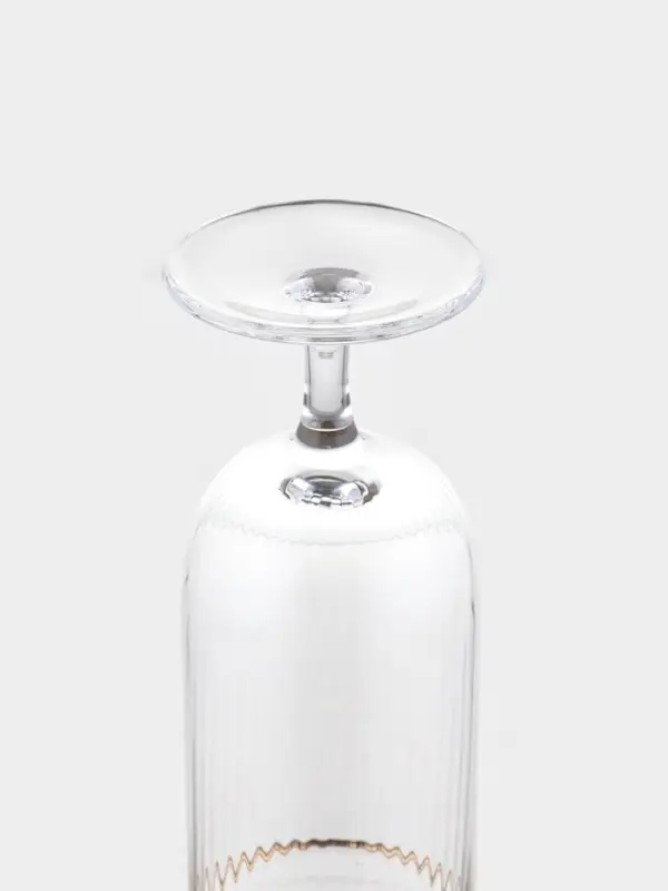 Набор бокалов для пива Magistro &laquo;Руно&raquo;, 390 мл, 6 шт., 17.5&times;7 см, на ножке, стекло, с золотой отводкой, прозрачный