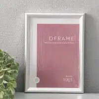 Фоторамка для фото 15х21 см "Oframe", пластик, серебряный , (пластиковый экран)